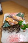 Japanese Style Teppanyaki Roasted Cod Fish Stock Photo