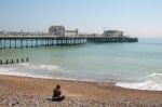 Worthing, West Sussex/uk - April 20 : View Of Worthing Pier In W Stock Photo