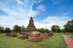 Wat Jedi Jed Teaw Temple In Sukhothai Province, Thailand Stock Photo