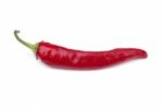 Red Pepper On White Background Stock Photo