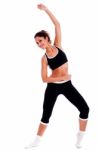 Woman Showing A Fitness  Position Stock Photo