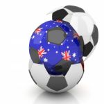 Australia Soccer Ball Isolated White Background Stock Photo