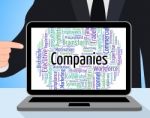 Companies Word Represents Trade Company And Text Stock Photo