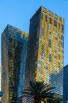 View At Sunrise Of Apartment Blocks In Las Vegas Stock Photo