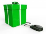 Online Gift Shows World Wide Web And Box Stock Photo