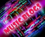 Music Blogs Shows Sound Track And Acoustic Stock Photo