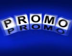 Promo Blocks Displays Advertisement And Broadcasting Promotions Stock Photo