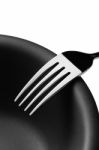 Stainless Steel Fork Stock Photo