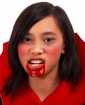 Girl Dressed As A Vampire Stock Photo