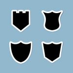 Shield Icon Set Stock Photo