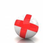 England Soccer Ball Isolated White Background Stock Photo