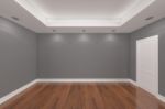 Interior Rendering With Empty Room Stock Photo