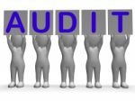 Audit Banners Means Financial Audience Or Inspection Stock Photo