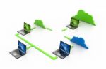 Cloud Computing Devices Stock Photo