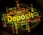 Deposit Word Means Pre Payment And Deposited Stock Photo