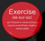 Exercise Definition Button Stock Photo