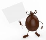 Easter Egg Indicates Empty Space And Blank Stock Photo