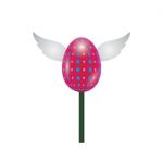 Easter Egg Fly Wing Lollipop Sweet Realistic Color Design  Stock Photo