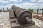 Old Iron Cannon Stock Photo