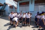 Student 9-10 Years Old, Scout In Adventure Activities, Scout Camp School Bangkok Thailand Stock Photo