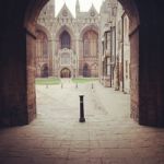 Peterborough Cathedral Entrance Stock Photo