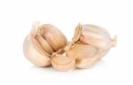 Garlic Isolated On The White Background Stock Photo