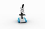 Microscope On Abstract Background Stock Photo