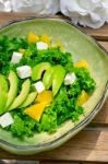 Fresh Avocado Salad Stock Photo