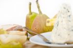 Fresh Pears And Cheese Stock Photo