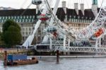 View Along The River Thames Stock Photo