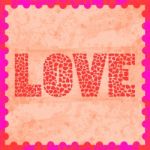 Colorful Love Letter Card14 Stock Photo