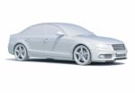 3d Car White Blank Template Stock Photo