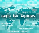 Apps For Laptops Indicates Application Software And Web Stock Photo