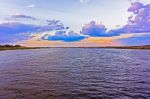 Sunset In Chobe River Stock Photo