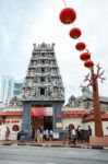 Pagoda On The Gate Of Sri Mariamman Temple, Singapore Stock Photo