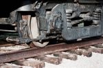 Beautiful Background With The Old Train Wheels Stock Photo