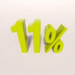 Percentage Sign, 11 Percent Stock Photo