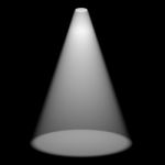 Single Spotlight Shining On Stage Stock Photo