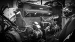 Antique Car Engine Stock Photo