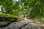 View Of Askrigg Waterfall In The Yorkshire Dales National Park Stock Photo