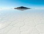 Salt Lake Uyuni In Bolivia Stock Photo