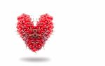 Heart Mulberry Isolated On White Background Stock Photo