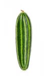 Striped Cucumber Isolated On The White Stock Photo