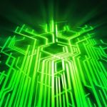 Abstract Circuit Board Technology Stock Photo