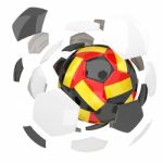 Belgium Soccer Ball Isolated White Background Stock Photo