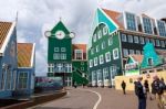 Zaandam, Netherlands - May 5, 2015: People At Zaandam Railway St Stock Photo