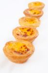 Portuguese Egg Tart Stock Photo