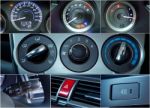 Car Interior Details Collage Stock Photo