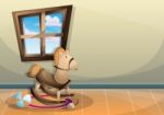 Cartoon  Illustration Interior Kid Room With Separated Layers Stock Photo