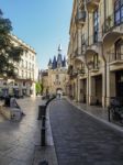 View Towards Porte Cailhau (palace Gate) In Bordeaux Stock Photo